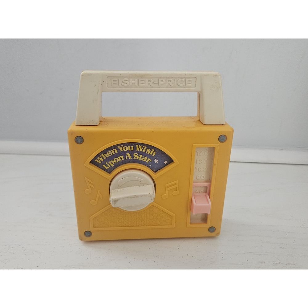 Vintage 1980 Fisher-Price When You Wish Upon A Star Toy‎ Wind-Up Music Box Radio